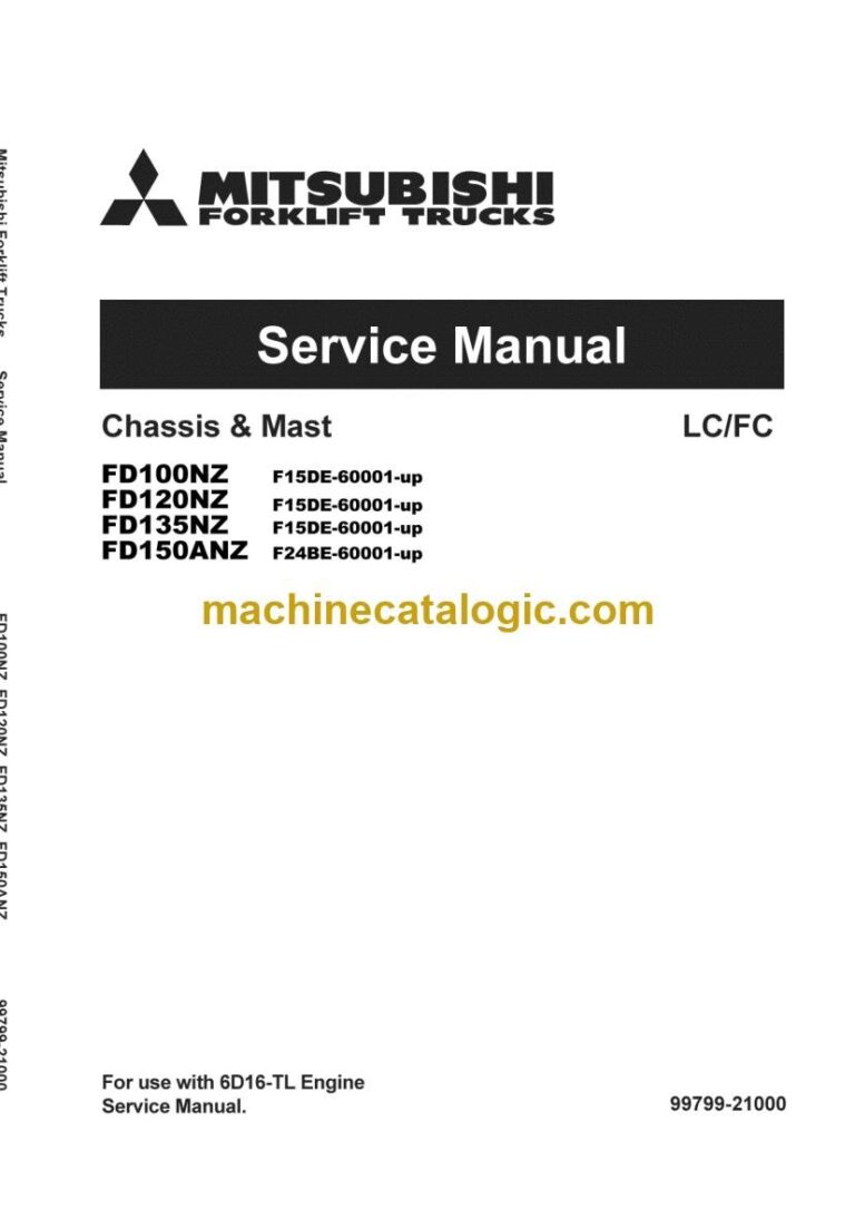 Mitsubishi FD135NZ Forklift Service Manual (99799-21000)
