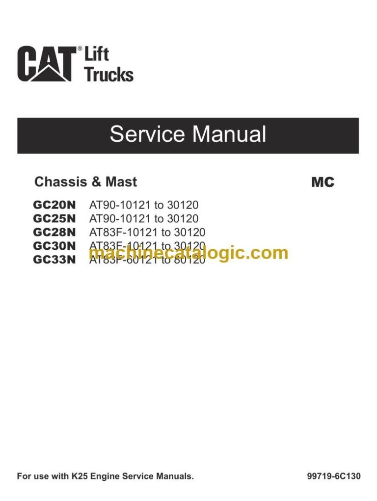 Caterpillar GC33N Forklift Service Manual (99719-6C130)