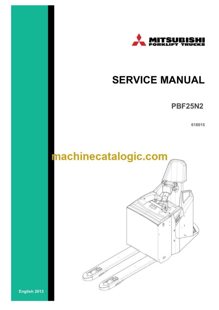 Mitsubishi PBF25N2 Pallet Truck Service Manual (618015-B)