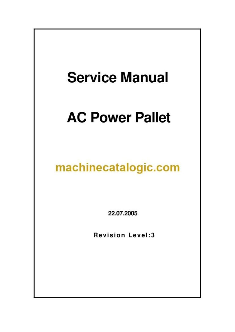 Mitsubishi PBP16M Pallet Truck Service Manual (WHSM0002)