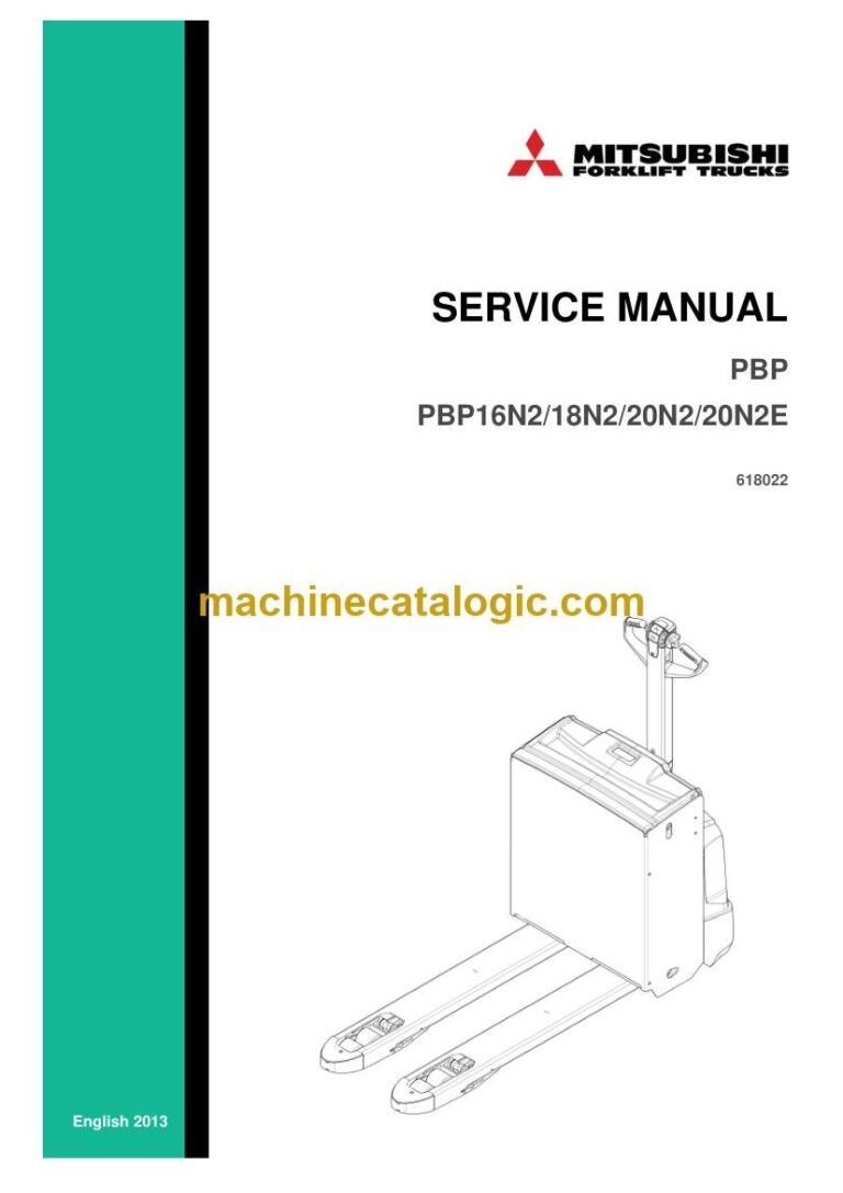 Mitsubishi PBP16N2 Pallet Truck Service Manual (618022)
