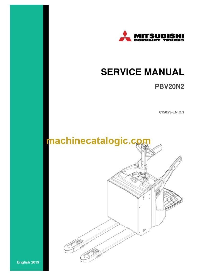 Mitsubishi PBV20N2 Pallet Truck Service Manual (615023-EN-C1)