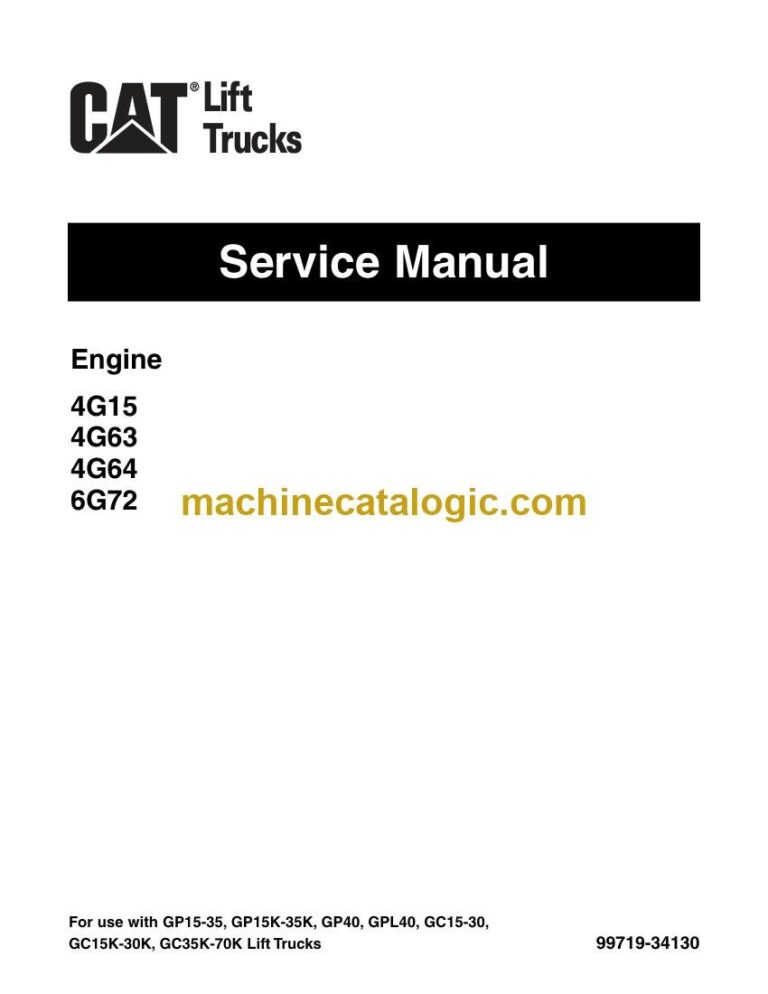 Caterpillar GP20 MC Forklift Service Manual (99719-34130)