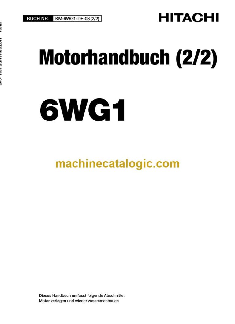 Hitachi 6WG1 Band 2/2 Motorhandbuch (KM-6WG1-DE-03) – Deckblatt
