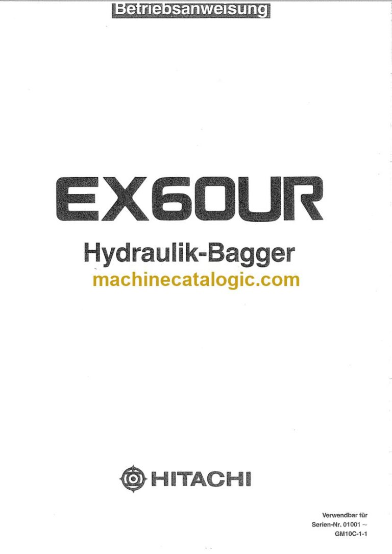 Hitachi EX60UR Hydraulikbagger Betriebsanleitung (GM10C-1-1) – Deckblatt