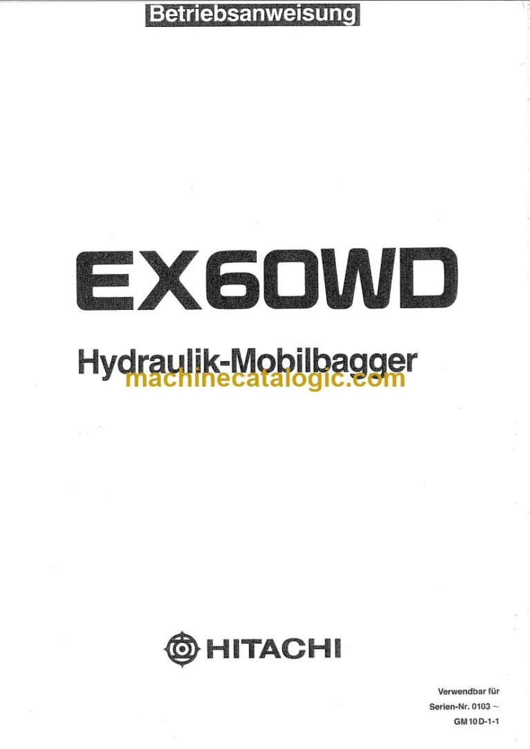 Hitachi EX60WD Radbagger Betriebsanleitung (GM10D-1-1) – Deckblatt