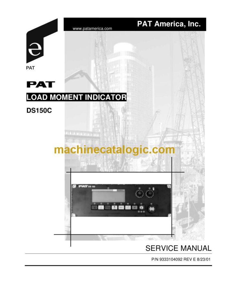 PAT DS 150 Load Moment Indicator Service Manual (9333104092)
