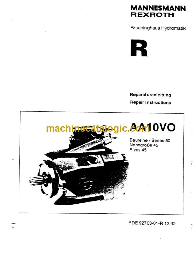 Bosch Rexroth AA10VO Hydraulic Pump Service Manual