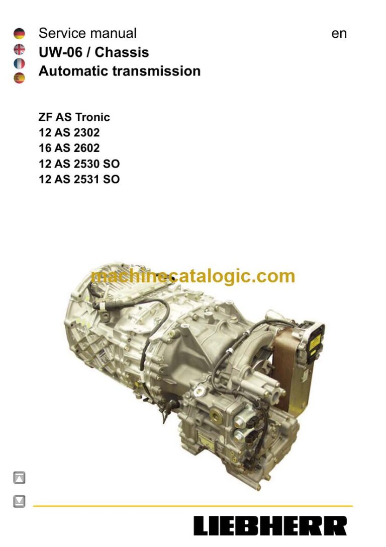 ZF 12 AS 2530 SO, 12 AS 2531 SO and 16 AS 2602 Transmission Service Manual