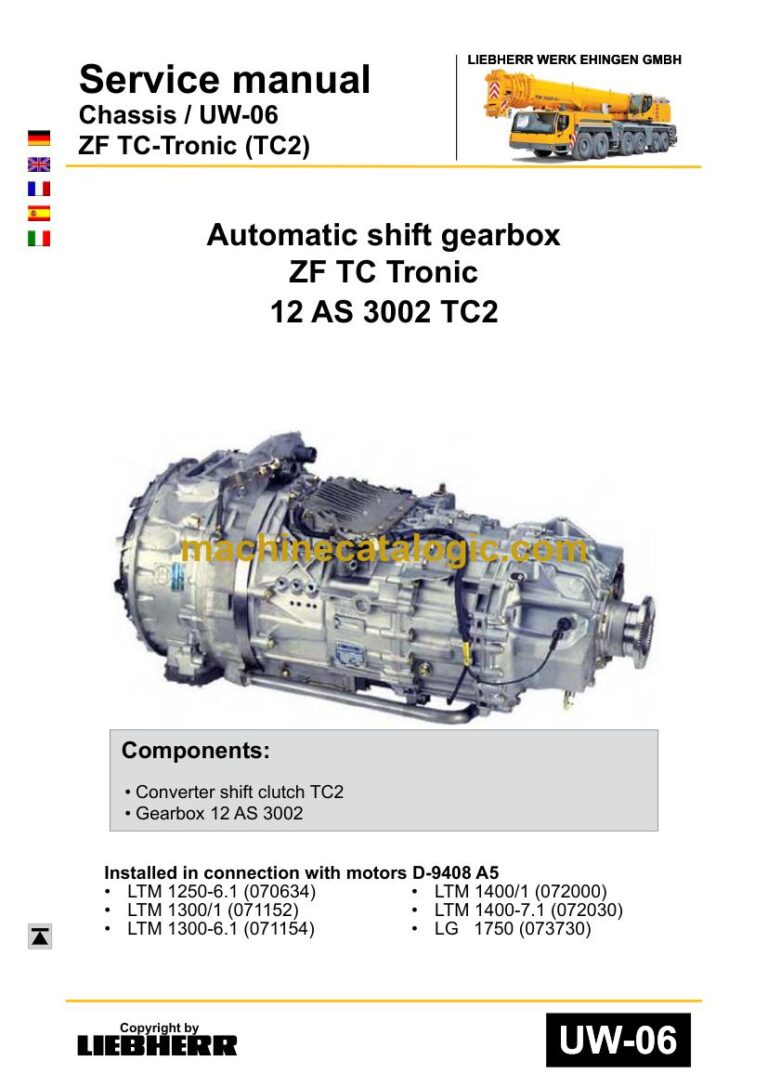 ZF TC-Tronic 12 AS 3002 TC2 Transmission Service Manual