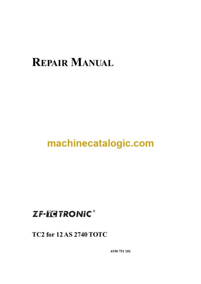 ZF TC2 12 AS 2740 Transmission Service Manual