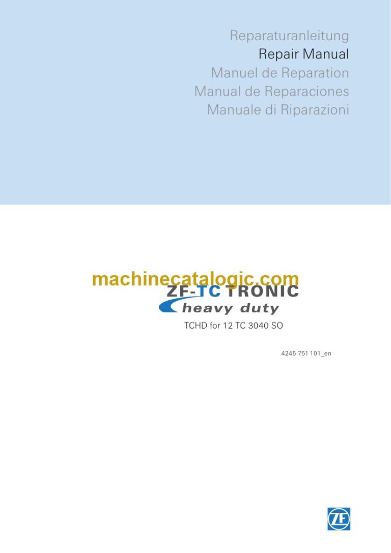 ZF TCHD for 12 TC 3040 SO Transmission Service Manual