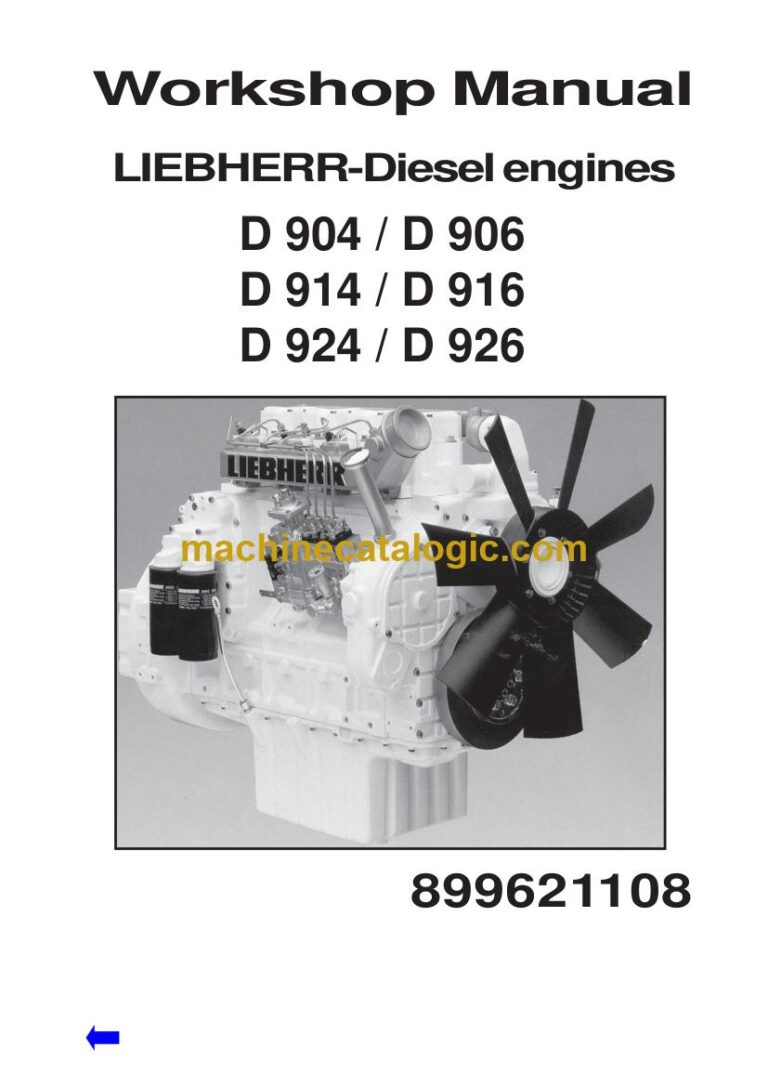 Liebherr D 9306, D 9308, D 9406 and D 9408 Engine Service Manual