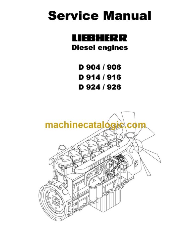 Liebherr D 904 to D 926 Diesel Engine Service Manual Set