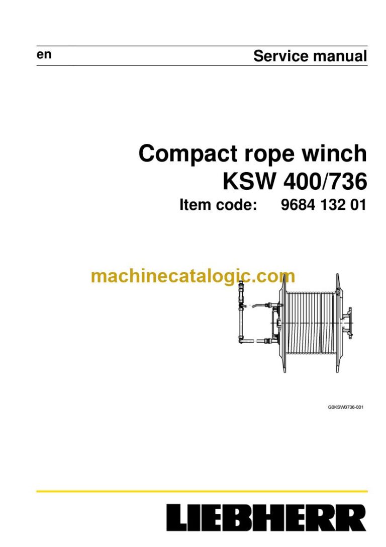 Liebherr KSW Rope Winch Service Manual