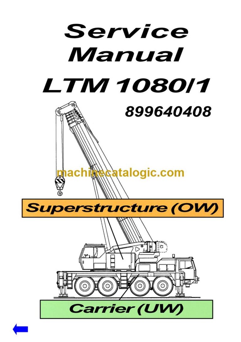 Liebherr LTM 1080/1 All Terrain Crane Service Manual