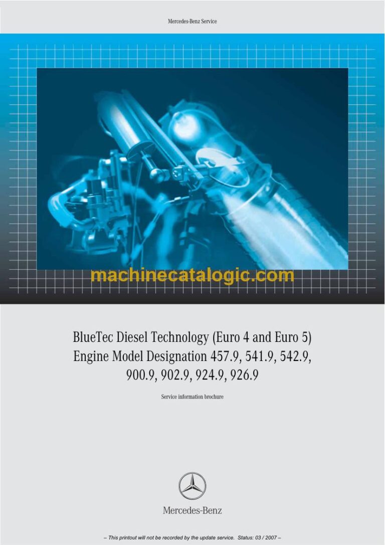 Mercedes-Benz 900.9 Engine Service Manual