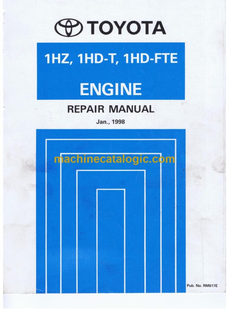 Toyota 1HD-FTE, 1HD-T and 1HZ Engine Service Manual