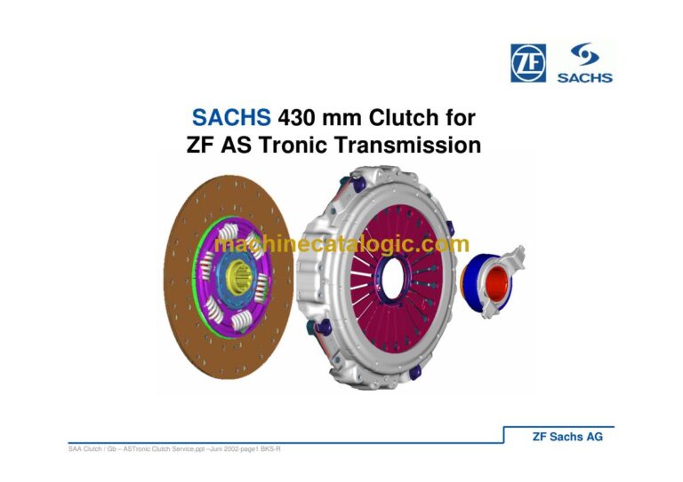 ZF Sachs 430 mm clutch for AS Tronic Transmission Service Manual
