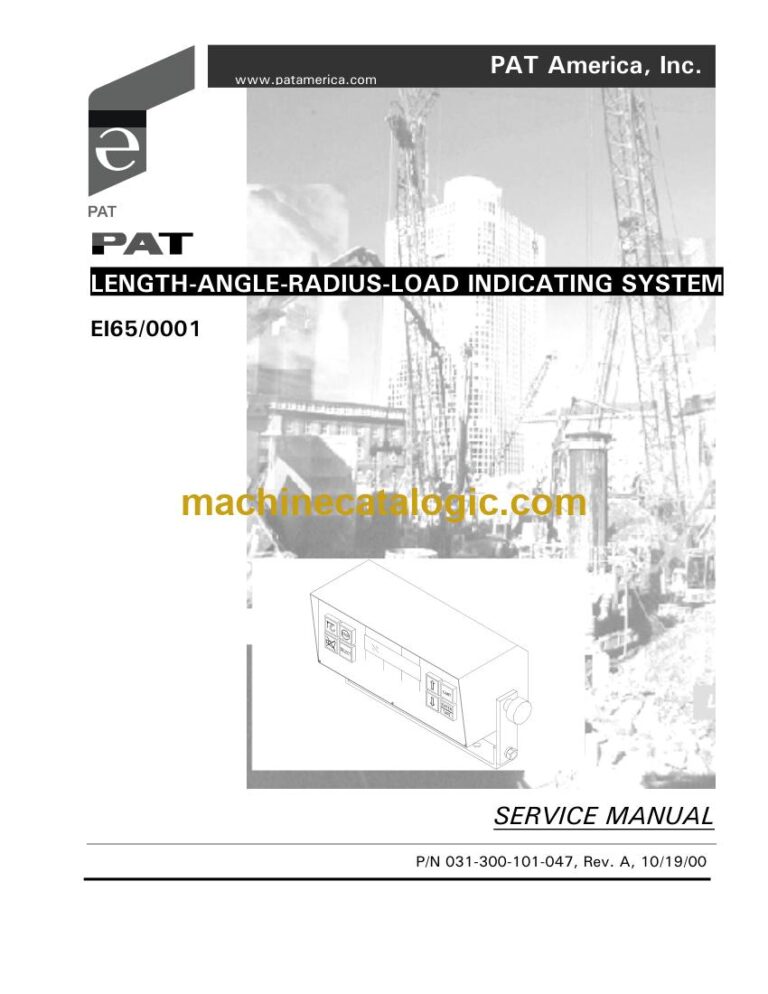 PAT EI 65 Load Moment Indicator Service Manual