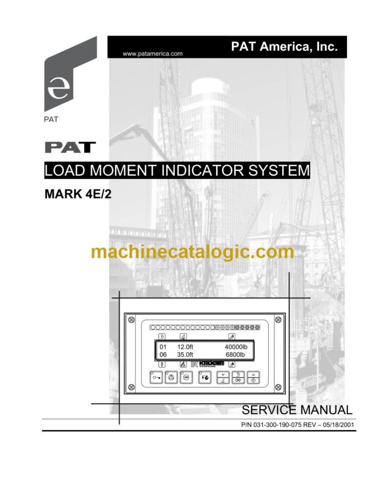 PAT Mark 4E/2 Load Moment Indicator Service Manual