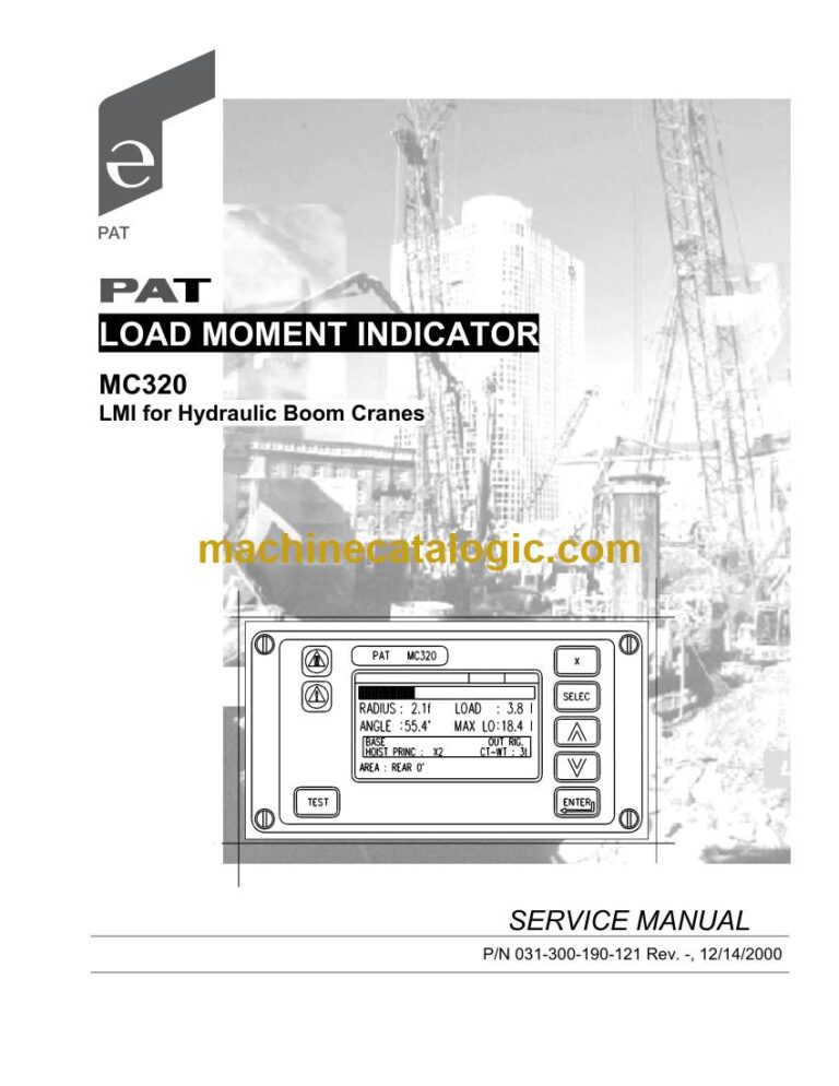 PAT MC320 Load Moment Indicator Service Manual