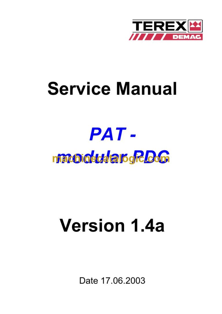 PAT Modular PDC Load Moment Indicator Service Manual