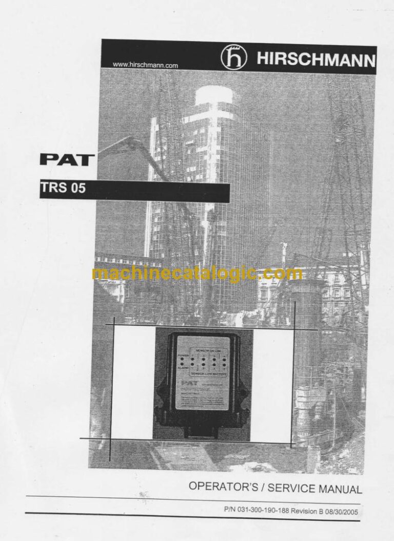 PAT TRS 05 Load Moment Indicator Service Manual