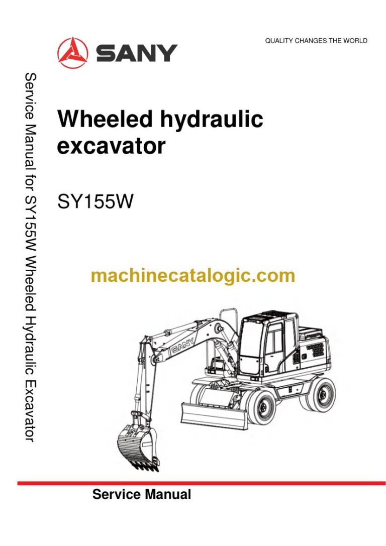 Sany SY155W Excavator Service Manual