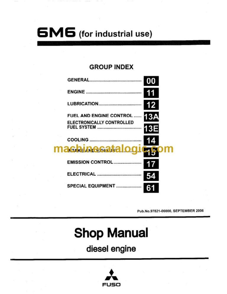 Mitsubishi 6M6 Engine Service Manual