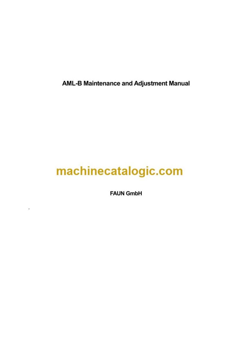 Tadano AML-B Load Moment Indicator Service Manual