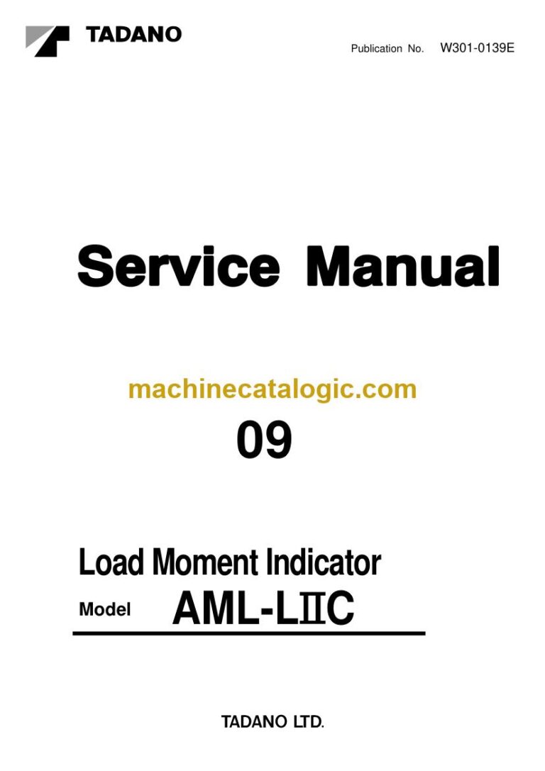 Tadano AML-L2C Load Moment Indicator Service Manual