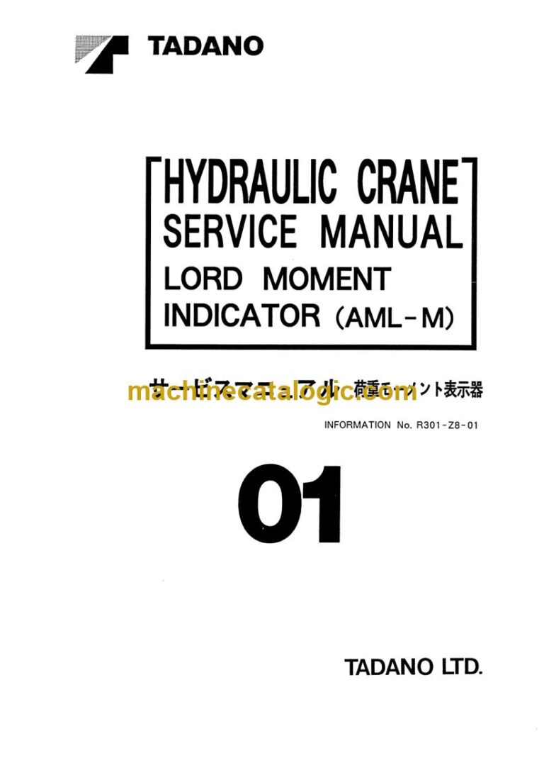 Tadano AML-M Load Moment Indicator Service Manual