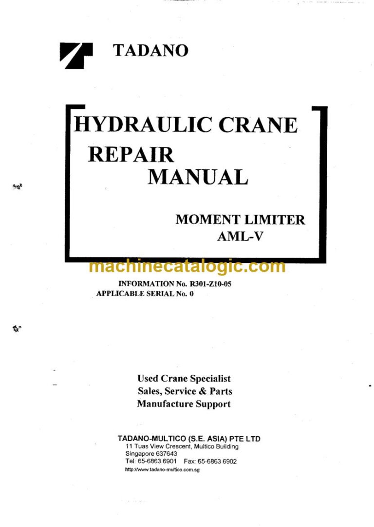 Tadano AML-V Load Moment Indicator Service Manual