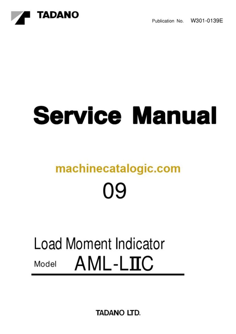 Tadano GR-450-1, GR-600-1 and GR-800-1 Load Moment Indicator Service Manual
