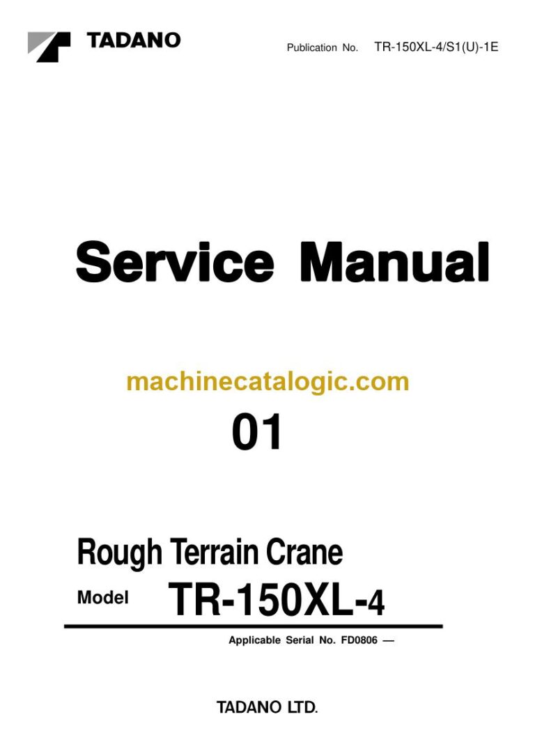 Tadano TR-150XL-4 Rough Terrain Crane Service Manual