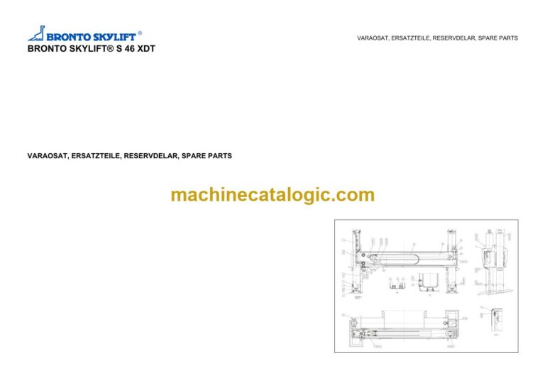 Bronto S 46 XDT Aerial Work Platform Parts Manual