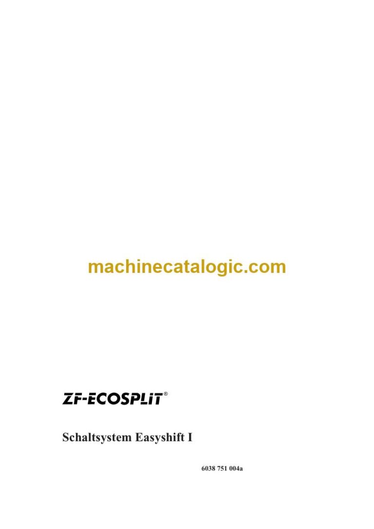 ZF Easyshift I Transmission Service Manual