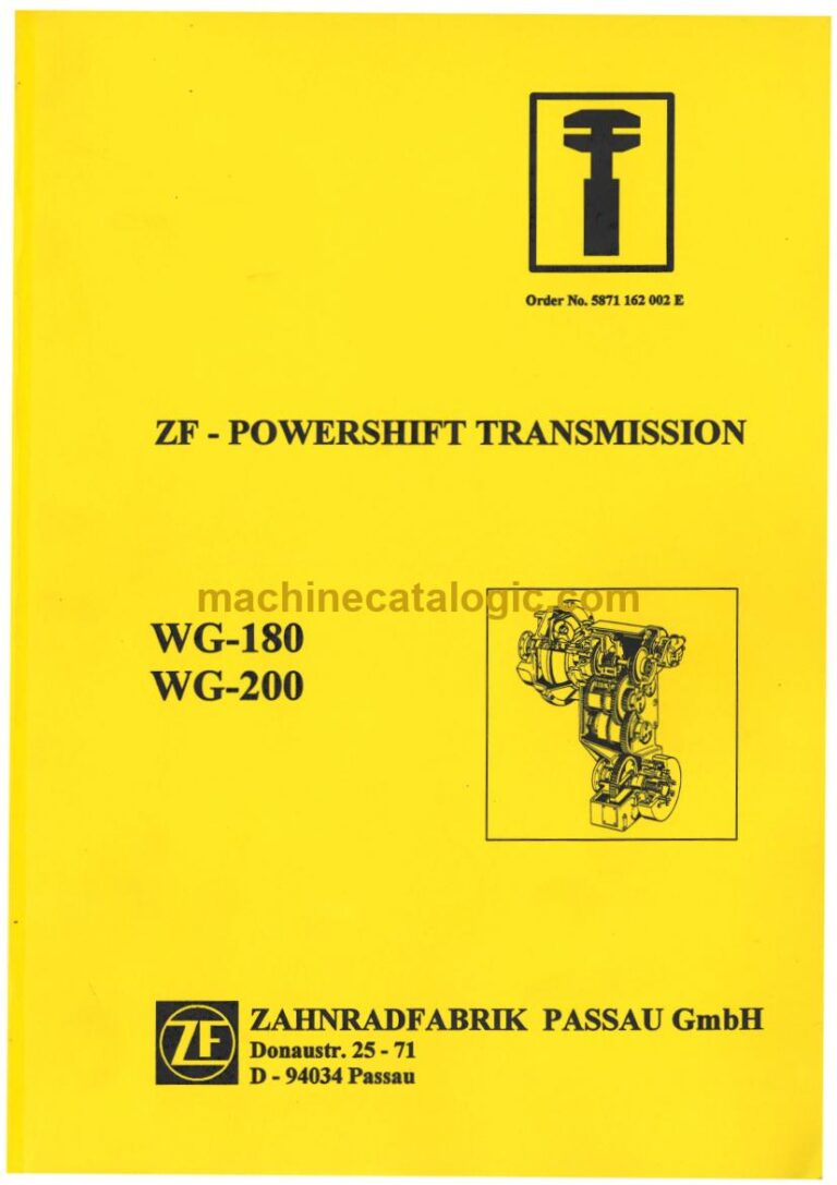 ZF WG-180 and WG-200 Transmission Service Manual