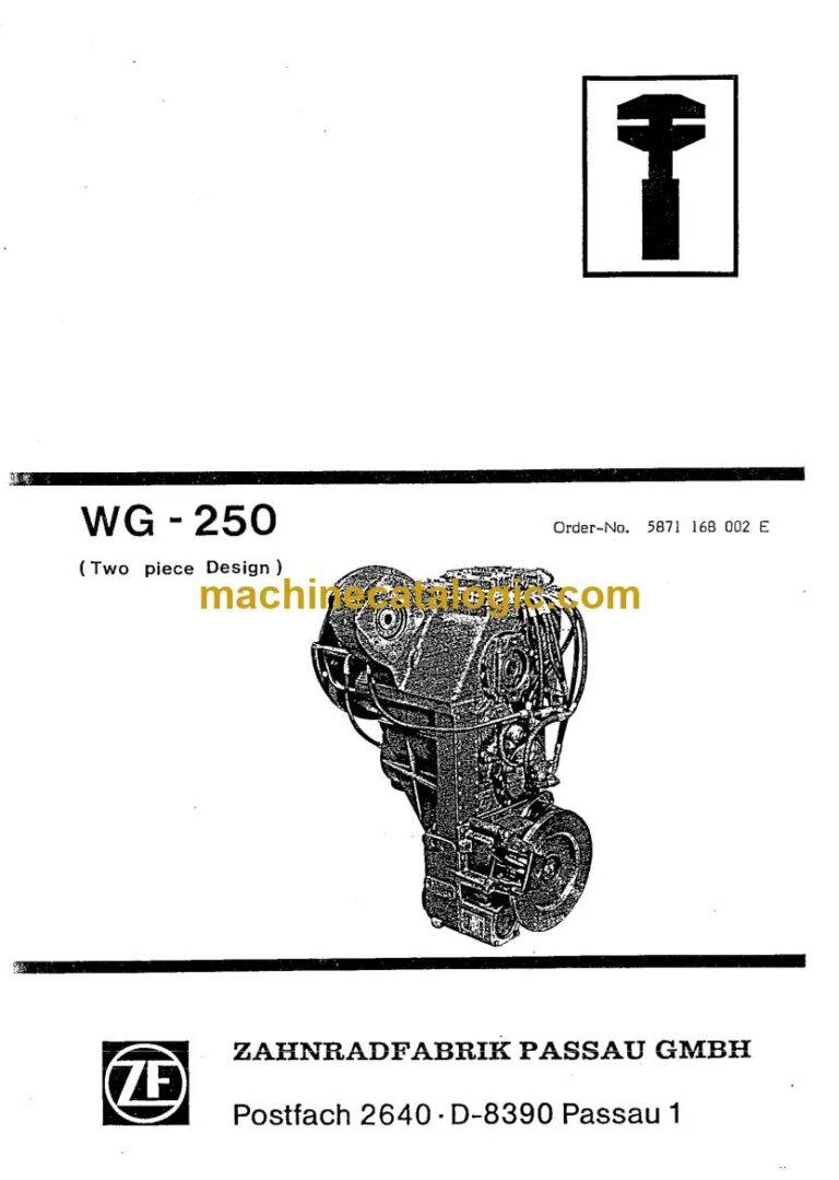 ZF WG-250 Transmission Service Manual