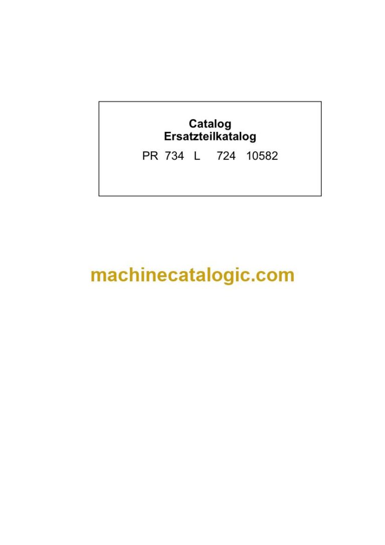 Liebherr PR 734 Crawler Dozer Parts Manual
