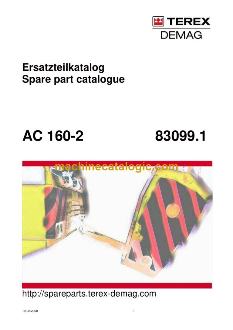 Demag AC 160-2 All Terrain Crane Parts Manual