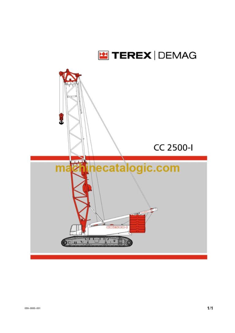 Demag CC 2500 Crawler Crane Operator Manual