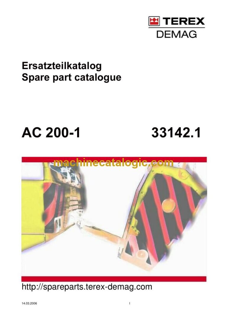 Demag AC 200-1 All Terrain Crane Parts Manual