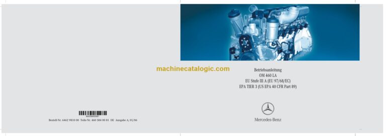 Mercedes-Benz OM 460 LA Engine Operator Manual (6462 9810 00)
