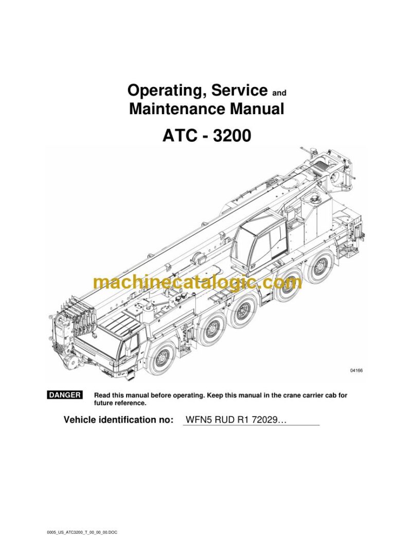 Link-Belt ATC-3200 All Terrain Crane Operator Manual