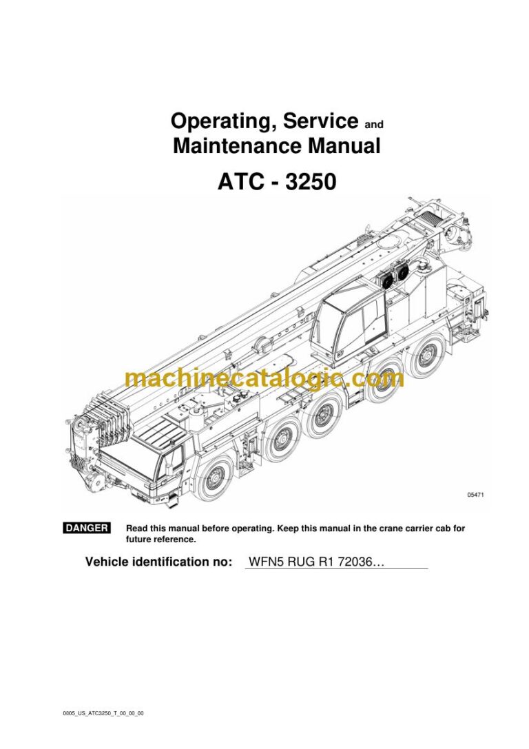 Link-Belt ATC-3250 All Terrain Crane Operator Manual