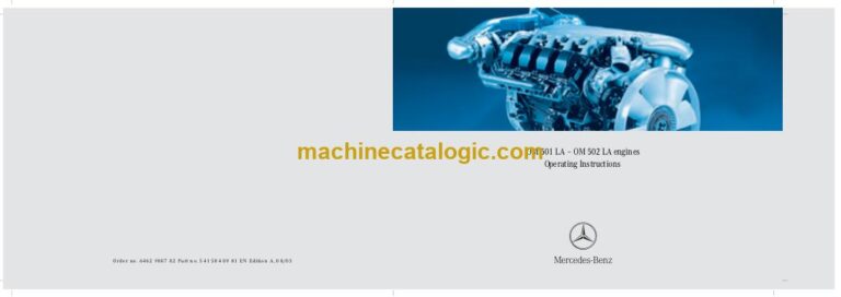 Mercedes-Benz OM 501 LA and OM 502 LA Engine Operator Manual