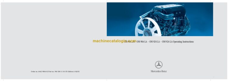 Mercedes-Benz OM 924 LA Engine Operator Manual