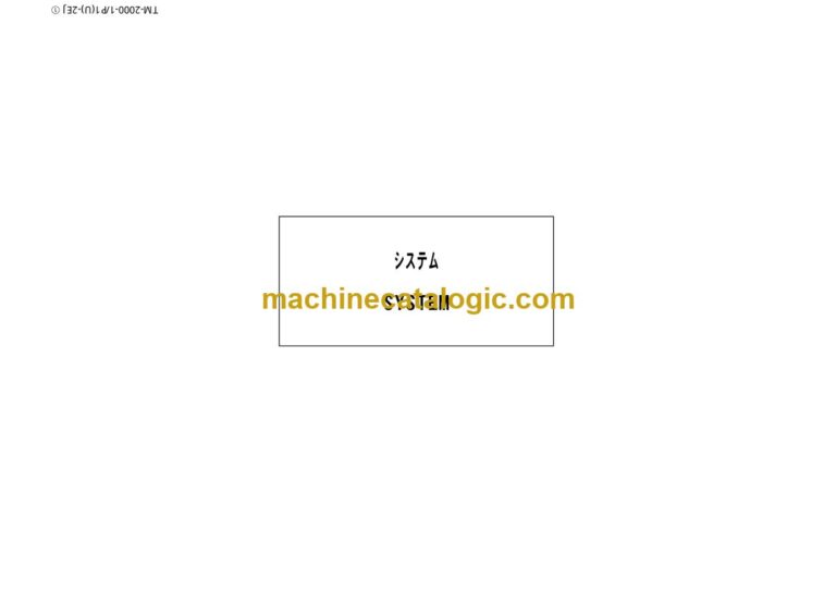 Tadano TM-2000-1 Boom Truck Parts Manual
